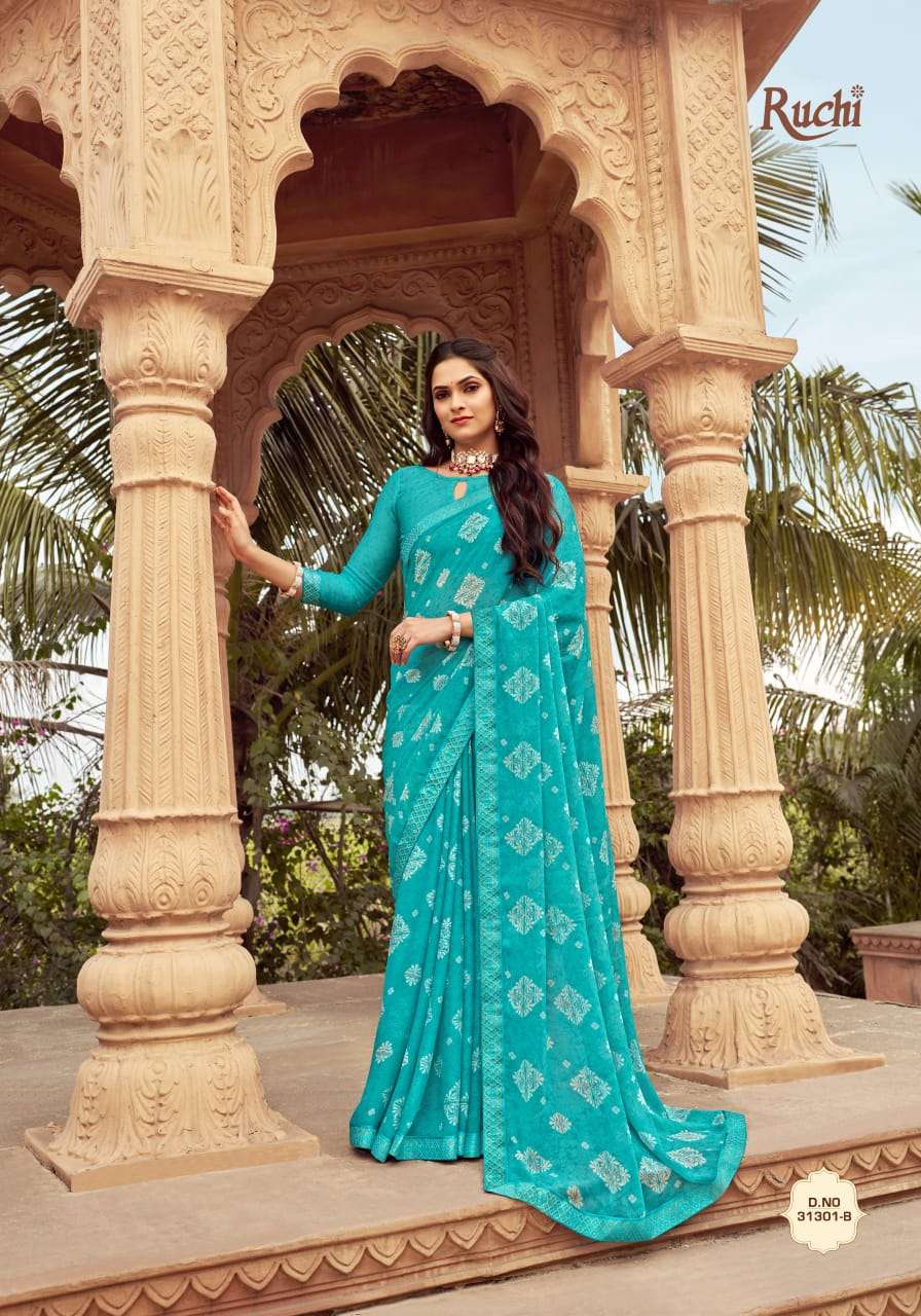 RUCHI SIMAYA VOL 23 CHIFFON WITH FANCY REGULAR WEAR SAREE WHOLESALER