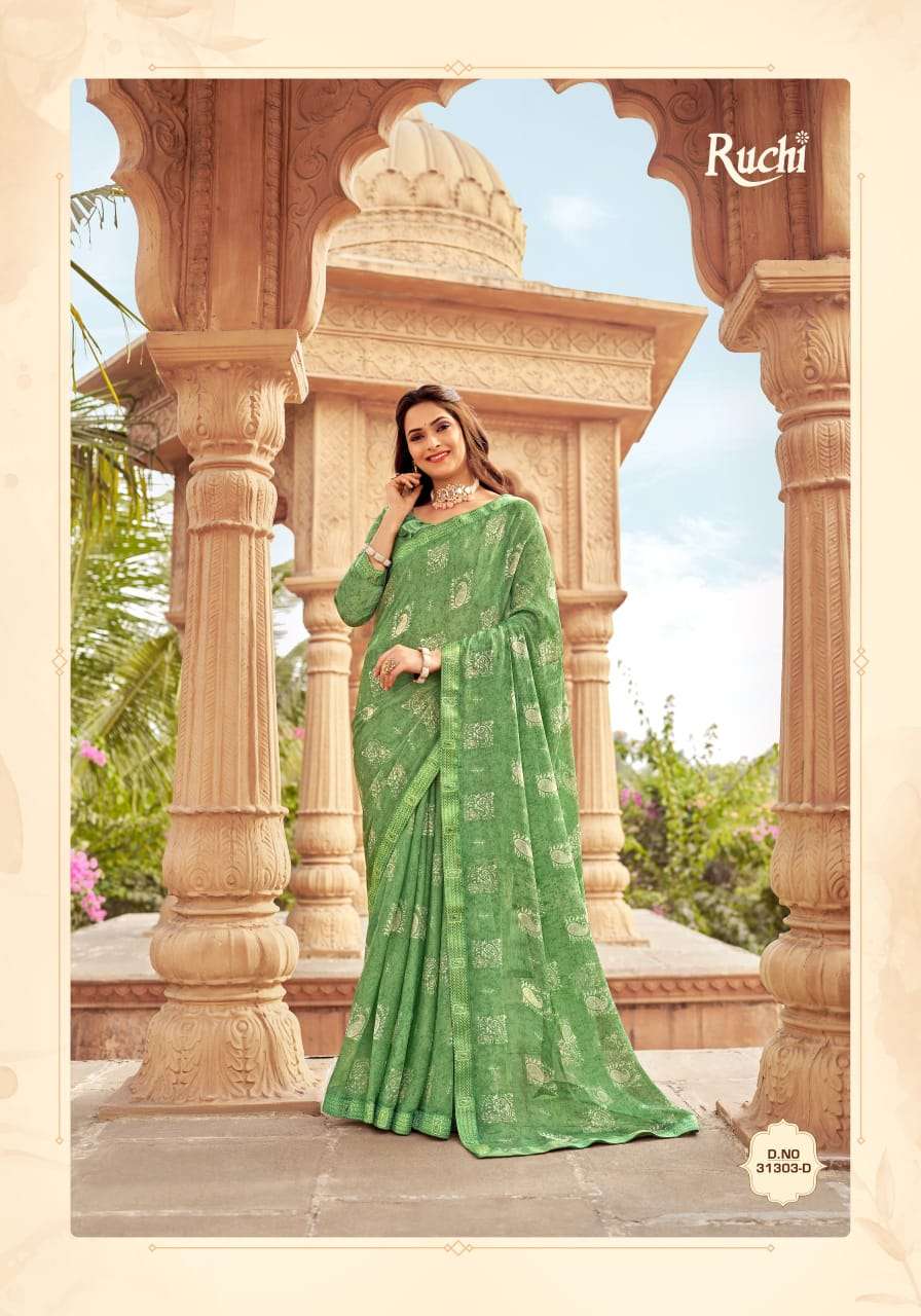 RUCHI SIMAYA VOL 23 CHIFFON WITH FANCY REGULAR WEAR SAREE WHOLESALER