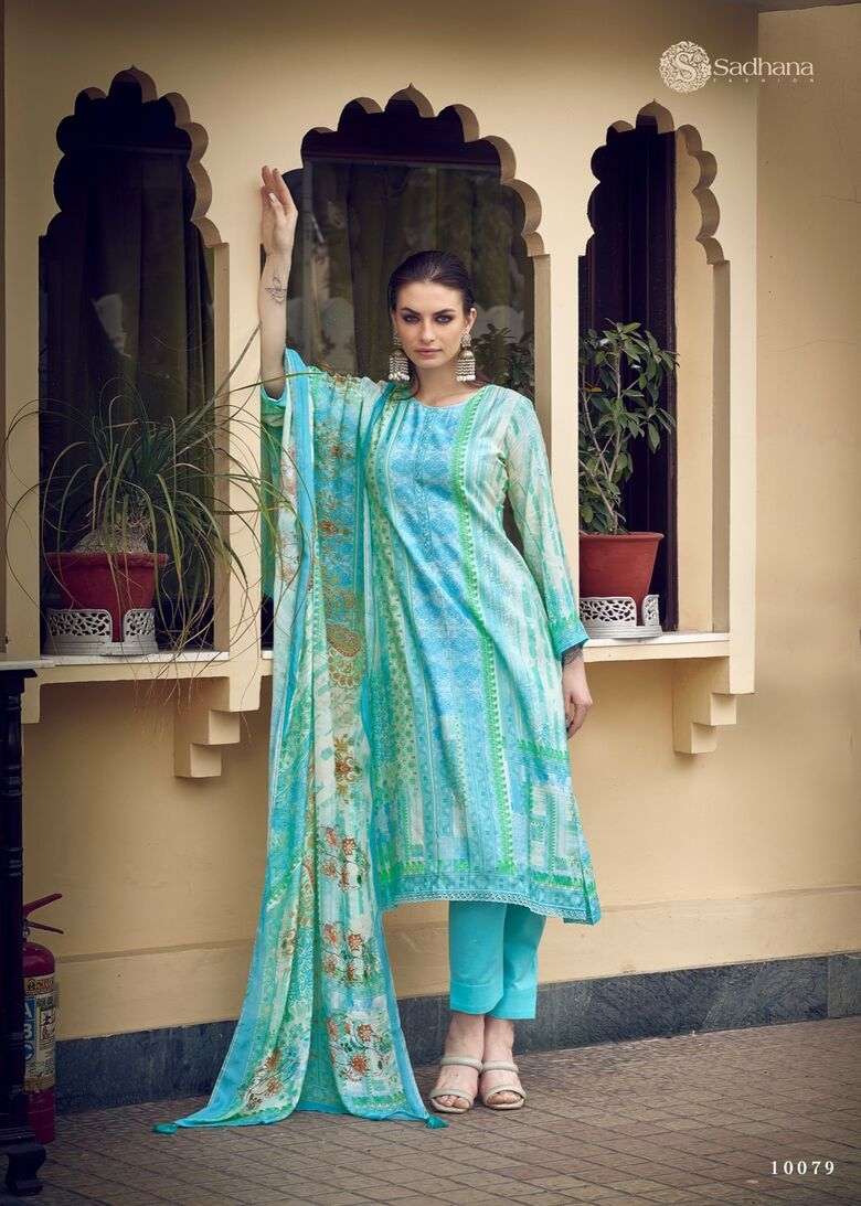 SADHANA FASHION RYSSA MUSLIN SILK WITH FANCY LOOK SUITS