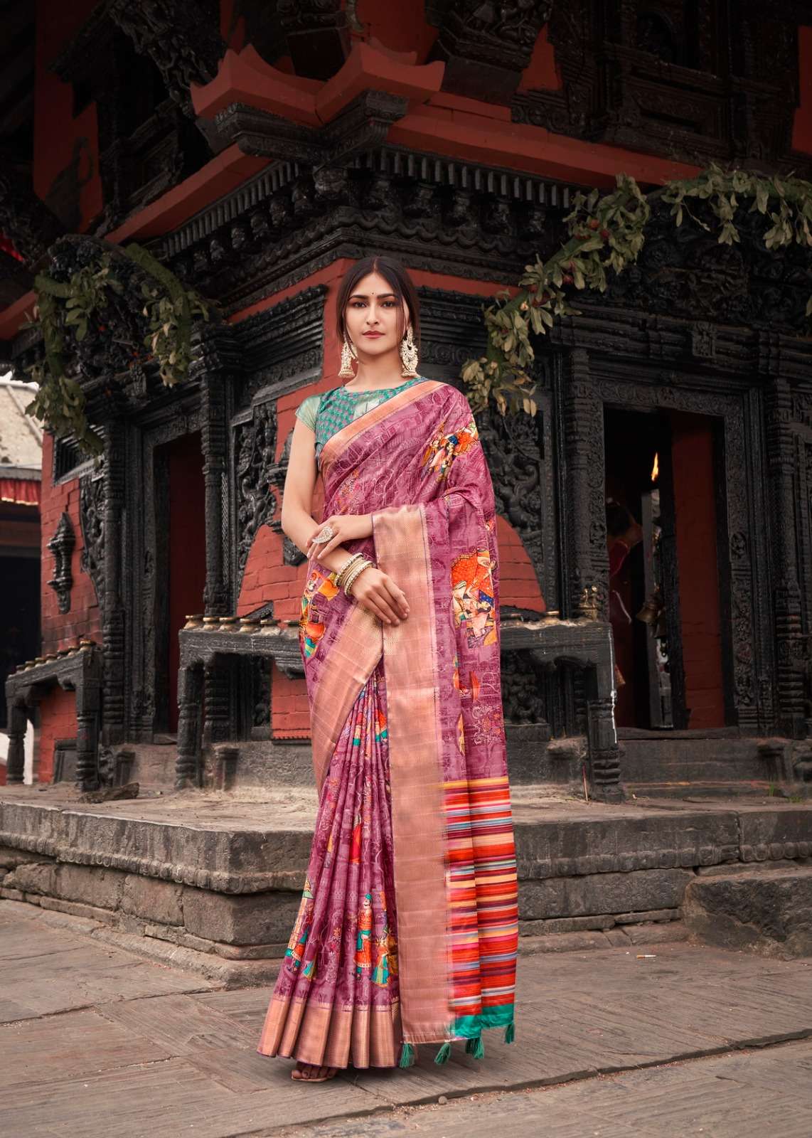 CALINGA TUSSER SILK WITH FANCY LATKAN ATTECH SAREE COLLECTION
