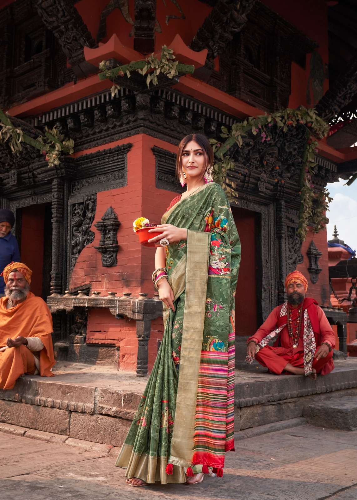 CALINGA TUSSER SILK WITH FANCY LATKAN ATTECH SAREE COLLECTION