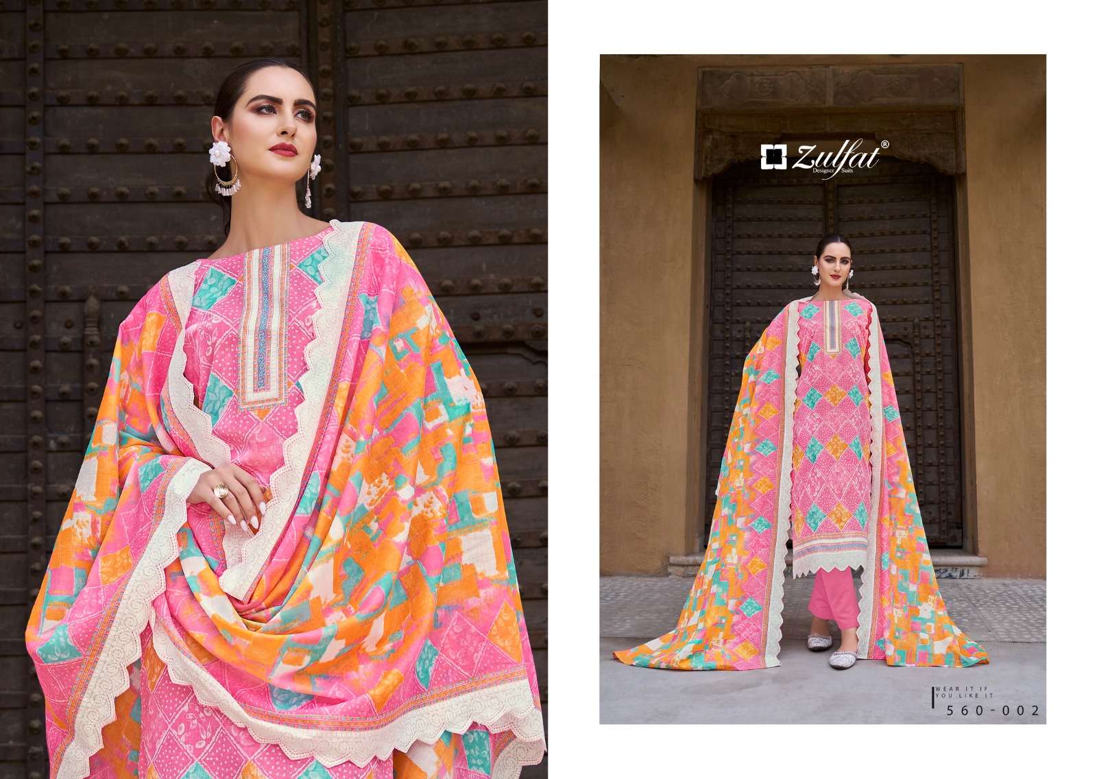 Ladyline Women's Cotton Salwar Kameez Set - 3 Piece Printed Ensemble With Dupatta - View #7