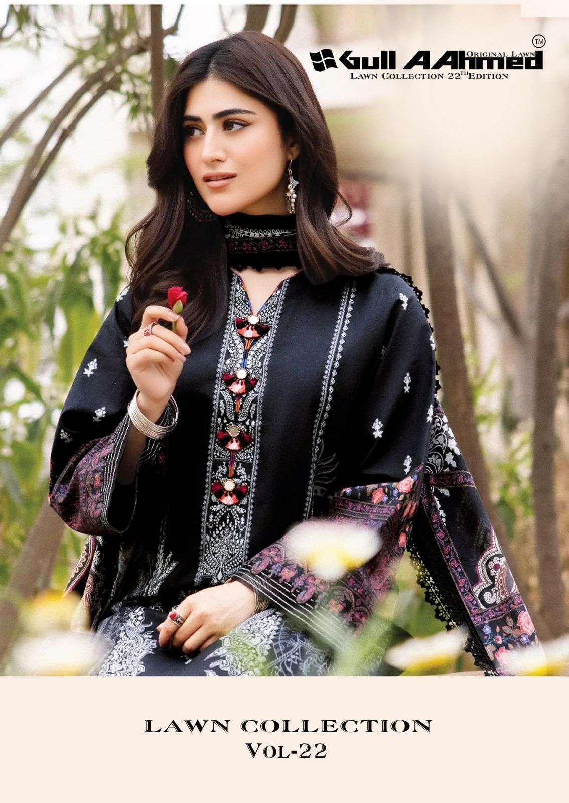 GULL AAHMED GULL AAHMED VOL 22 LAWN COTTON PAKISTANI SUITS DEALER IN SURAT