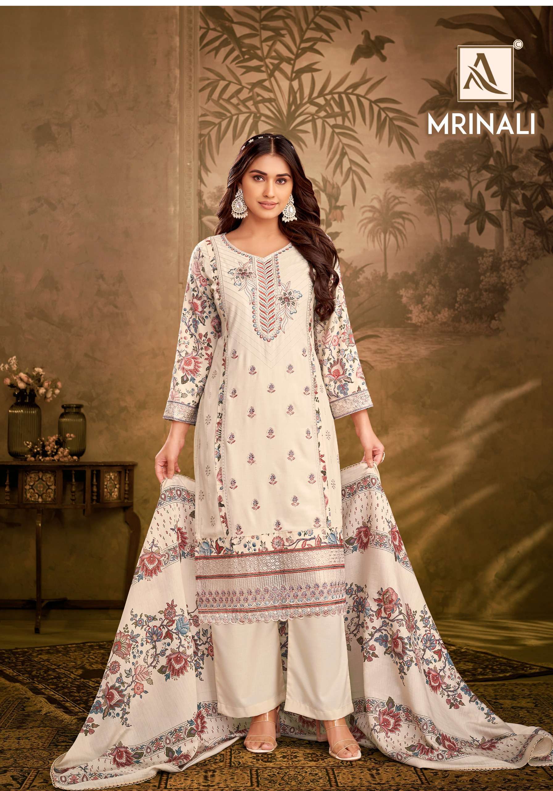 ALOK SUITS MRINALI VISCOSE RAYON DESIGNER DRESS MATERIAL SUPPLIER IN SURAT