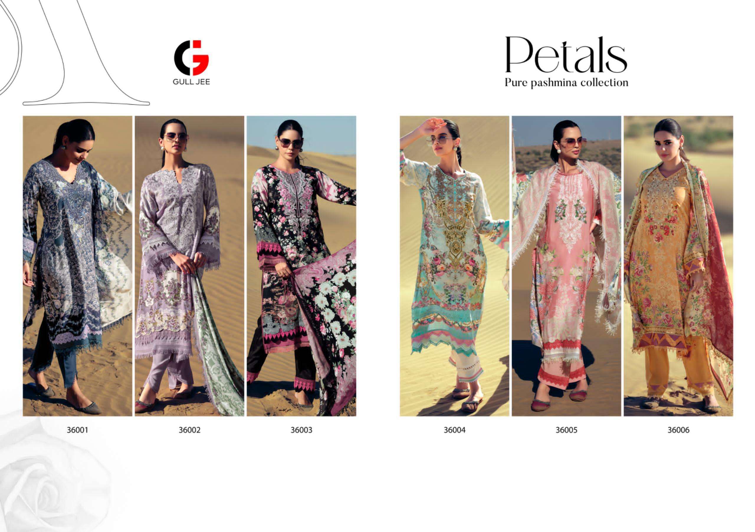 Gull Jee Petals Viscose Pashmina SIlk Winter Special Pakistani Suits ...