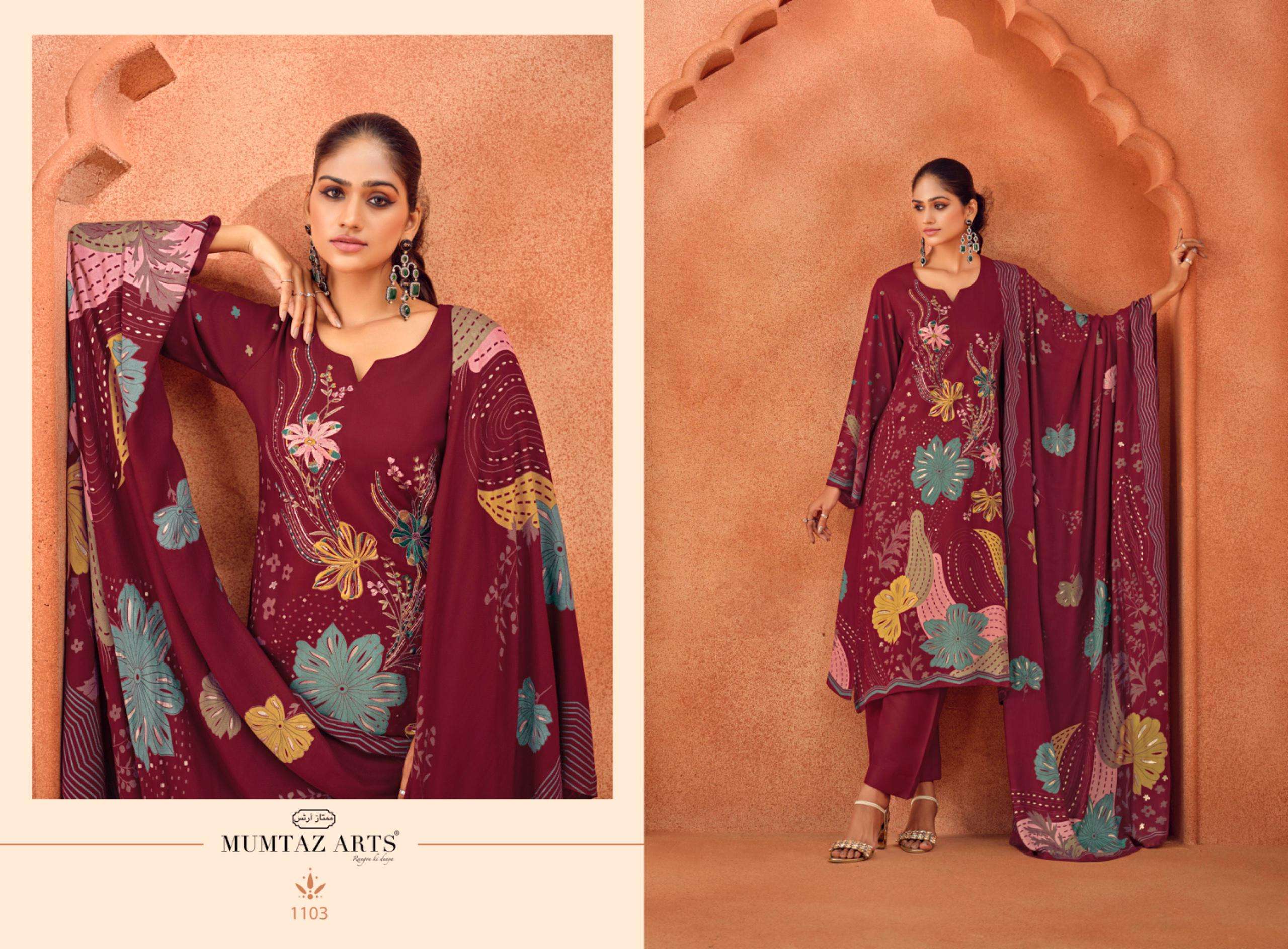 MUMTAZ ARTS TAMANNA WINTER SPECIAL PASHMINA DESIGNER MATERIAL WHOLESALE ...
