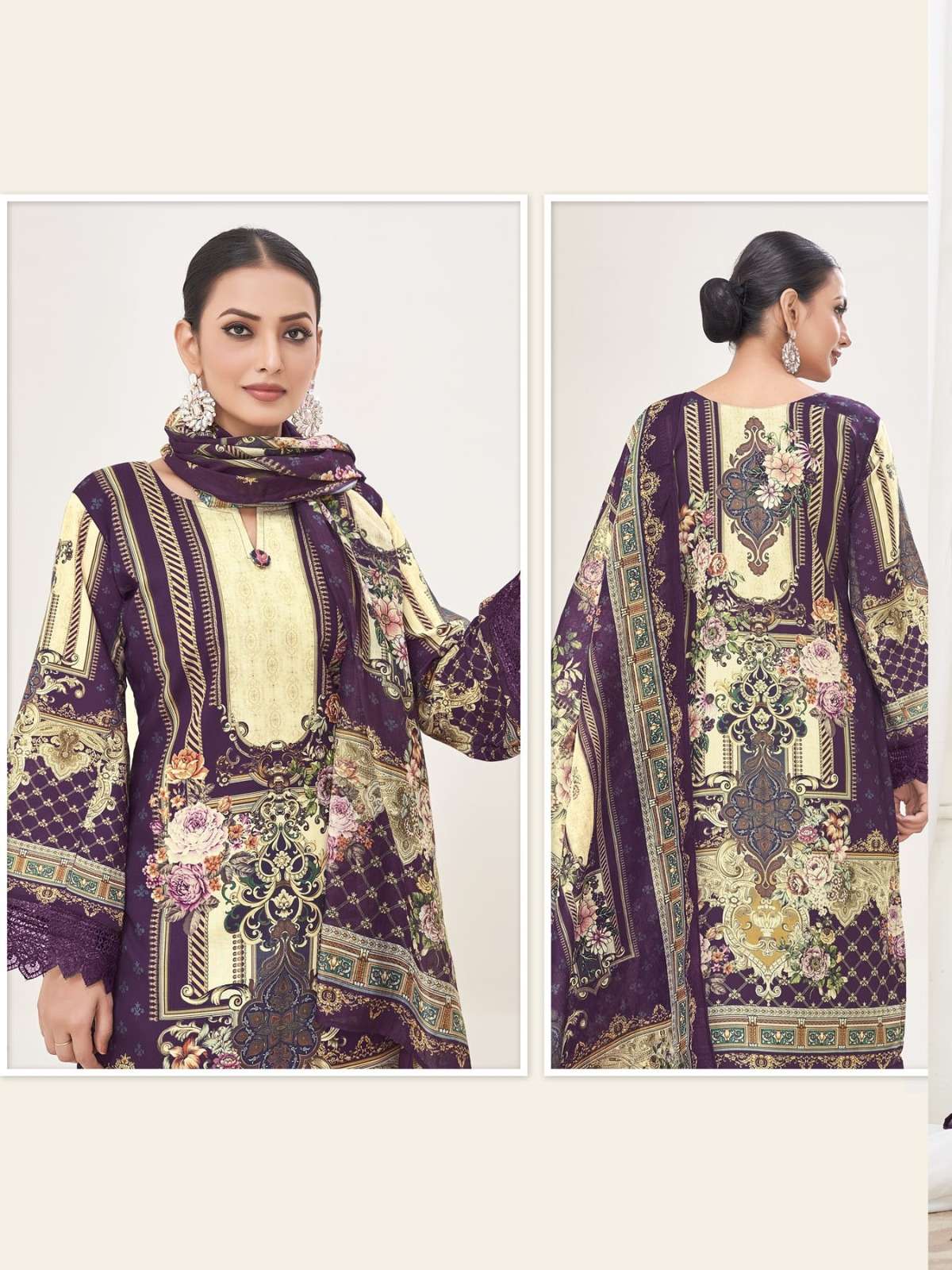 RAHI RAHABA VOL-1 PAKISTANI GIZA LAWN DIGITAL SUIT MATERIAL DEALER IN SURAT