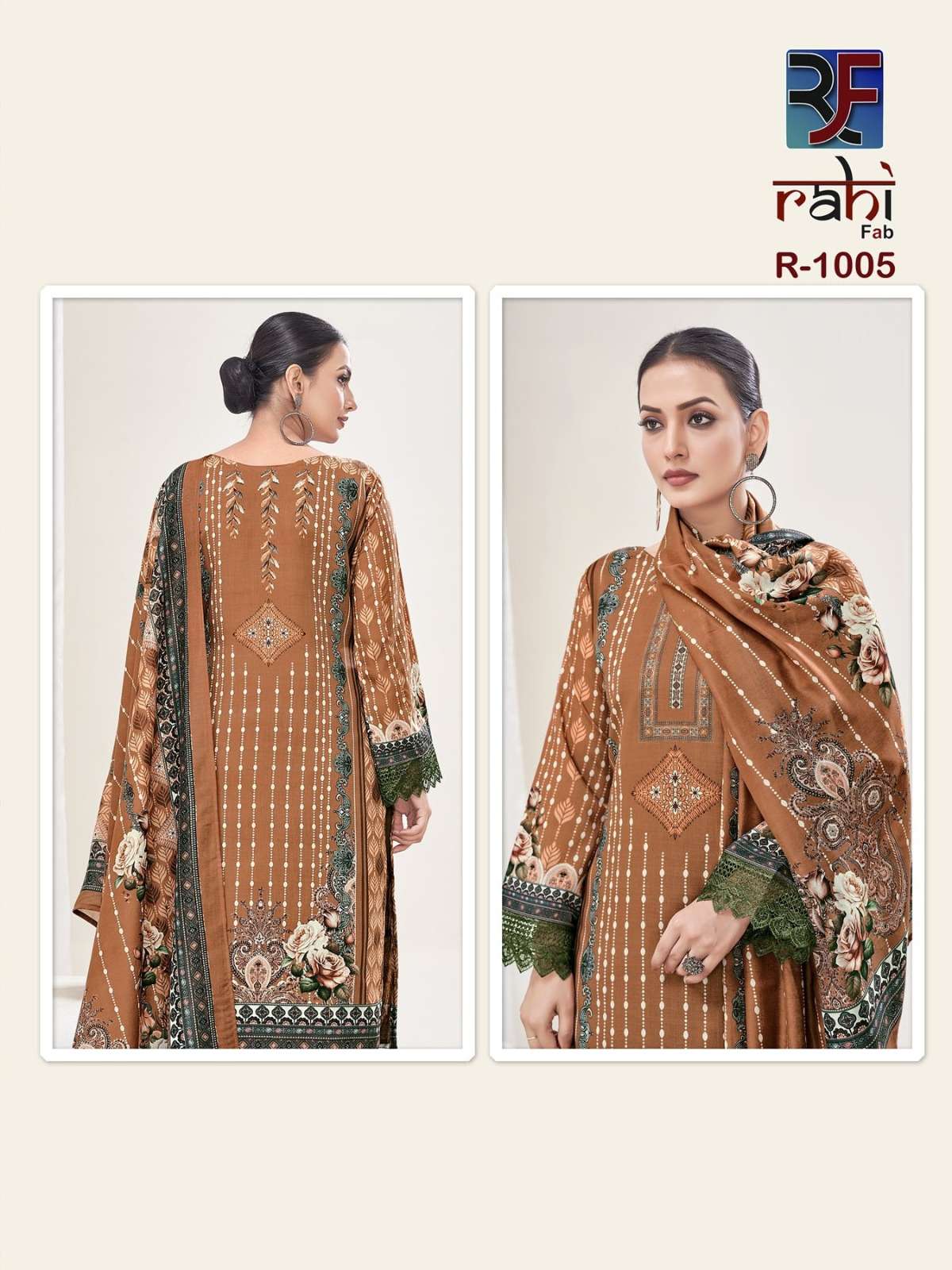 RAHI RAHABA VOL-1 PAKISTANI GIZA LAWN DIGITAL SUIT MATERIAL DEALER IN SURAT