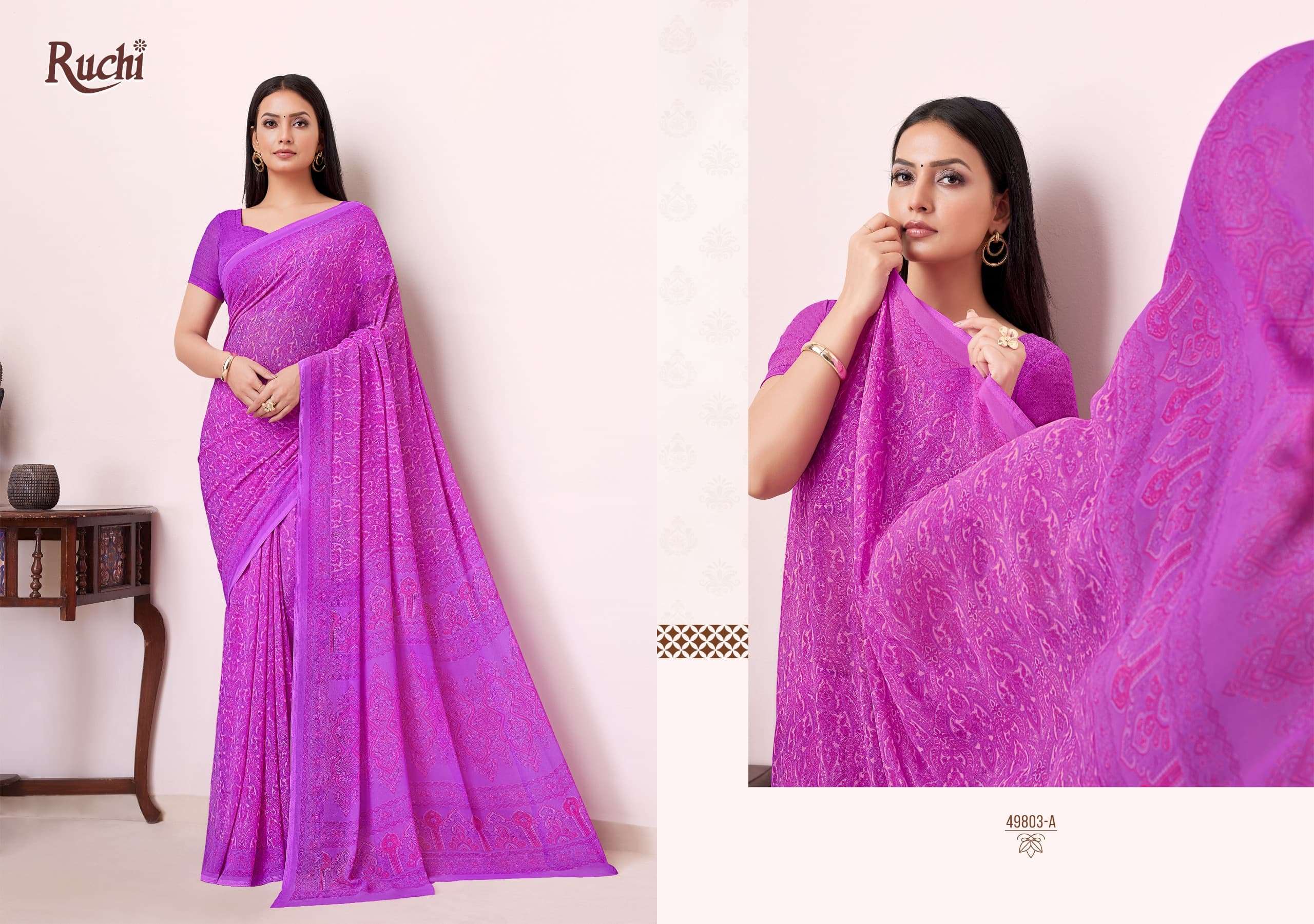 RUCHI SAREE RAGAA GEORGETTE 9 DIWALI FESTIVAL TRADITIONAL GEORGETTE ...