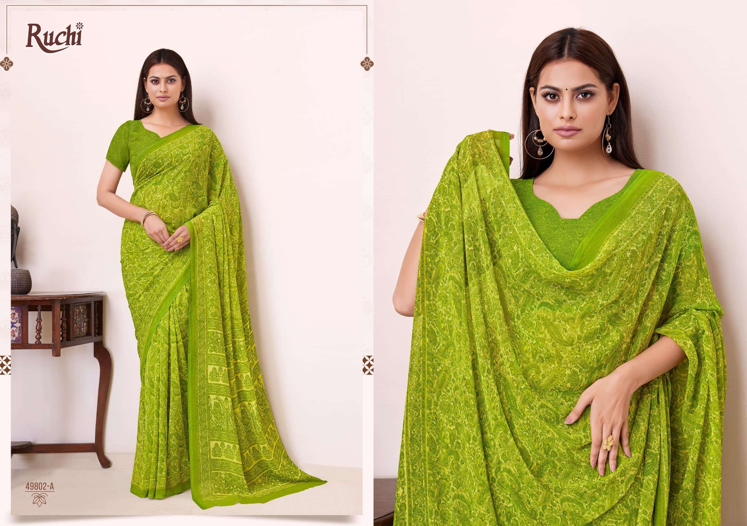 RUCHI SAREE RAGAA GEORGETTE 9 DIWALI FESTIVAL TRADITIONAL GEORGETTE ...