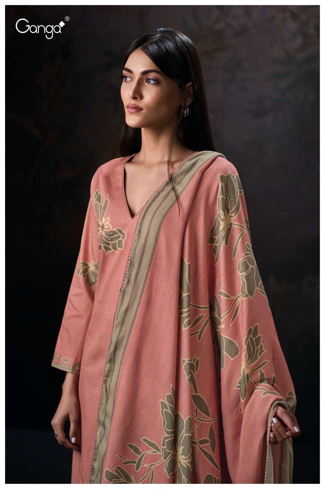 GANGA EKISHA 3922 PREMIUM CORDUROY PRINTED UNSTITCH SALWAR RETAILER ...