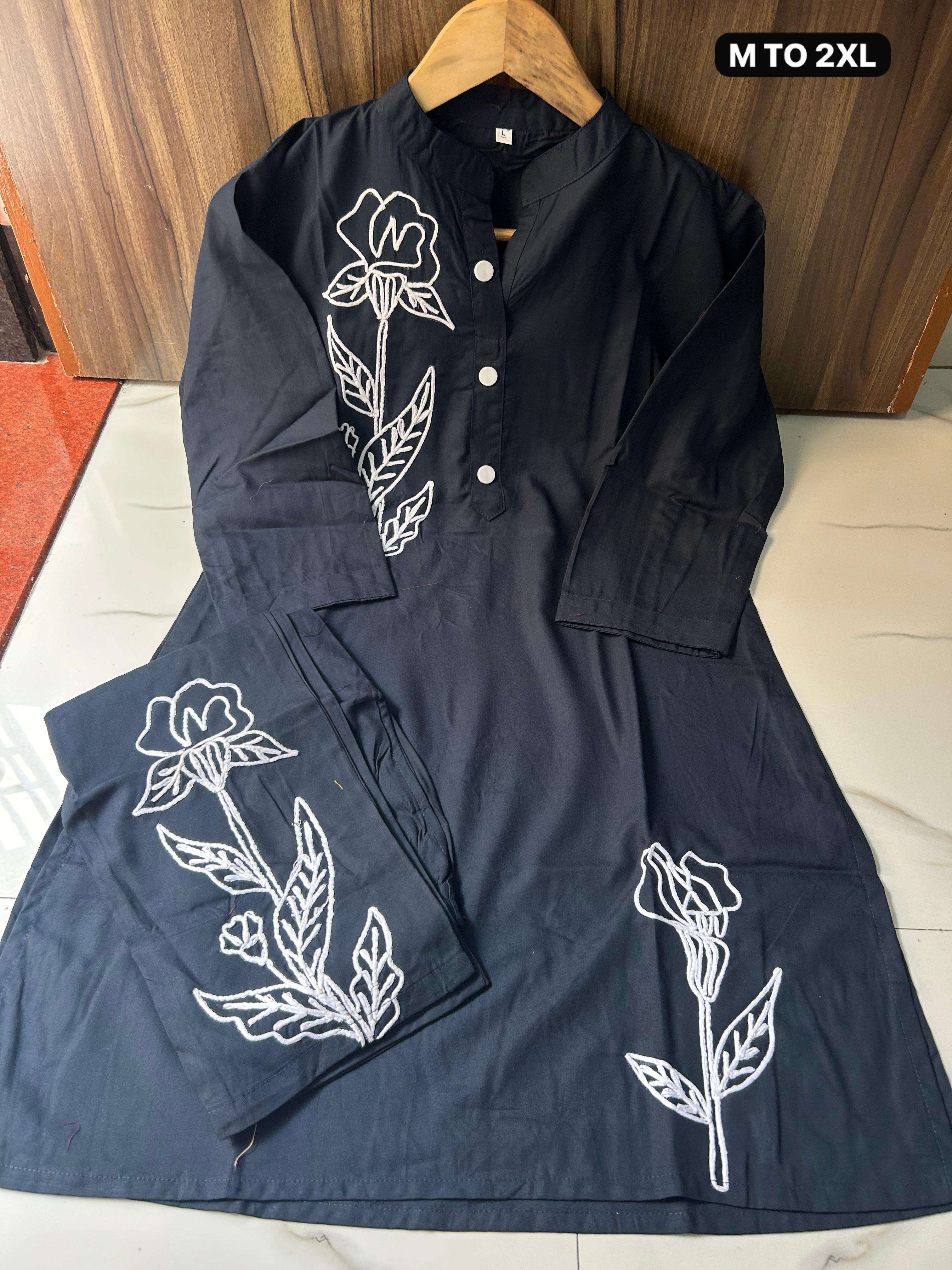 CASUAL OUTFIT INDIAN STYLE RAYON FABRIC CORD SET TO ROSE PRINT BUY