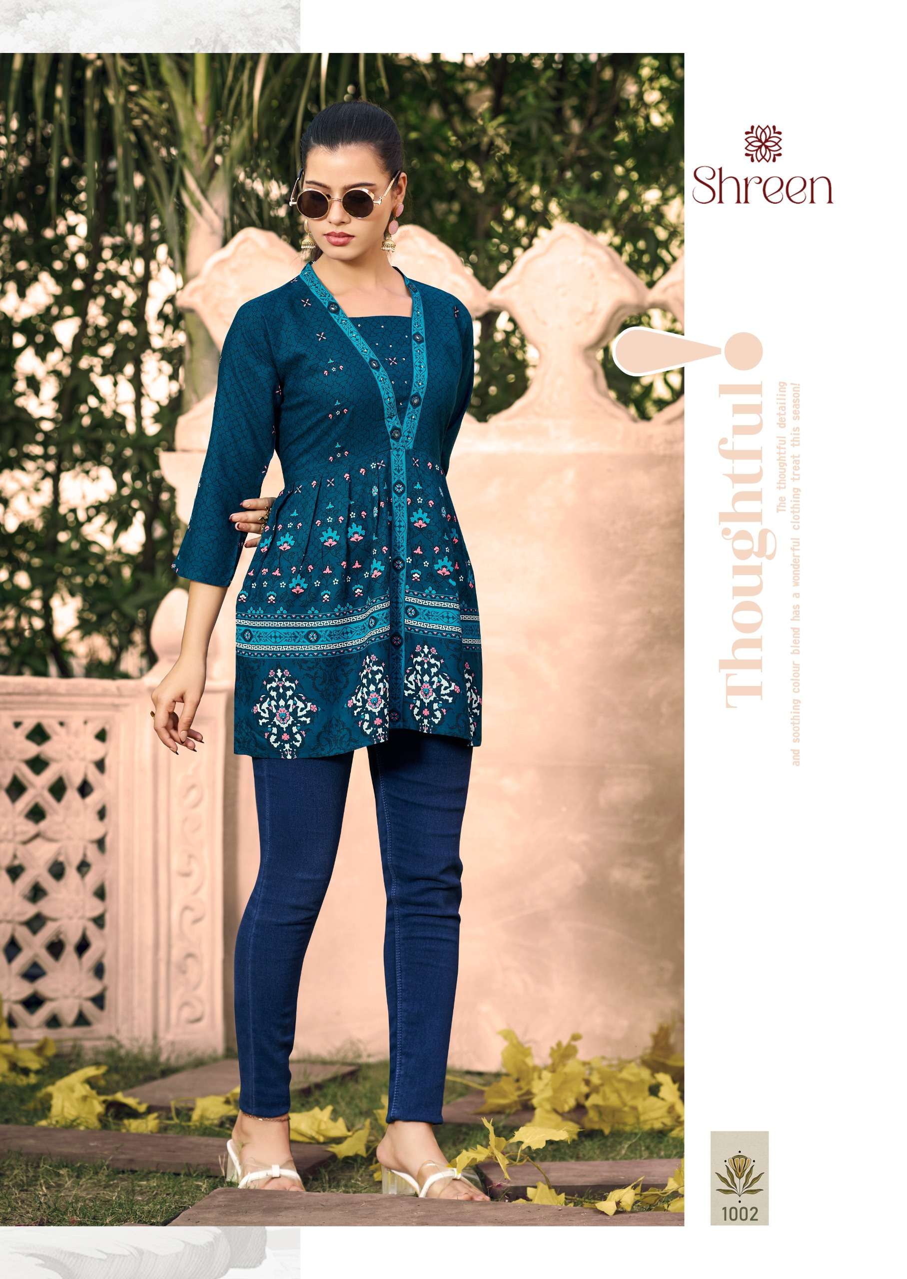SHREEN KURTI WESTERN 4 YOU SHORT TOP CONCEPTS RAYON FROCK FOR GIRL RESELLER