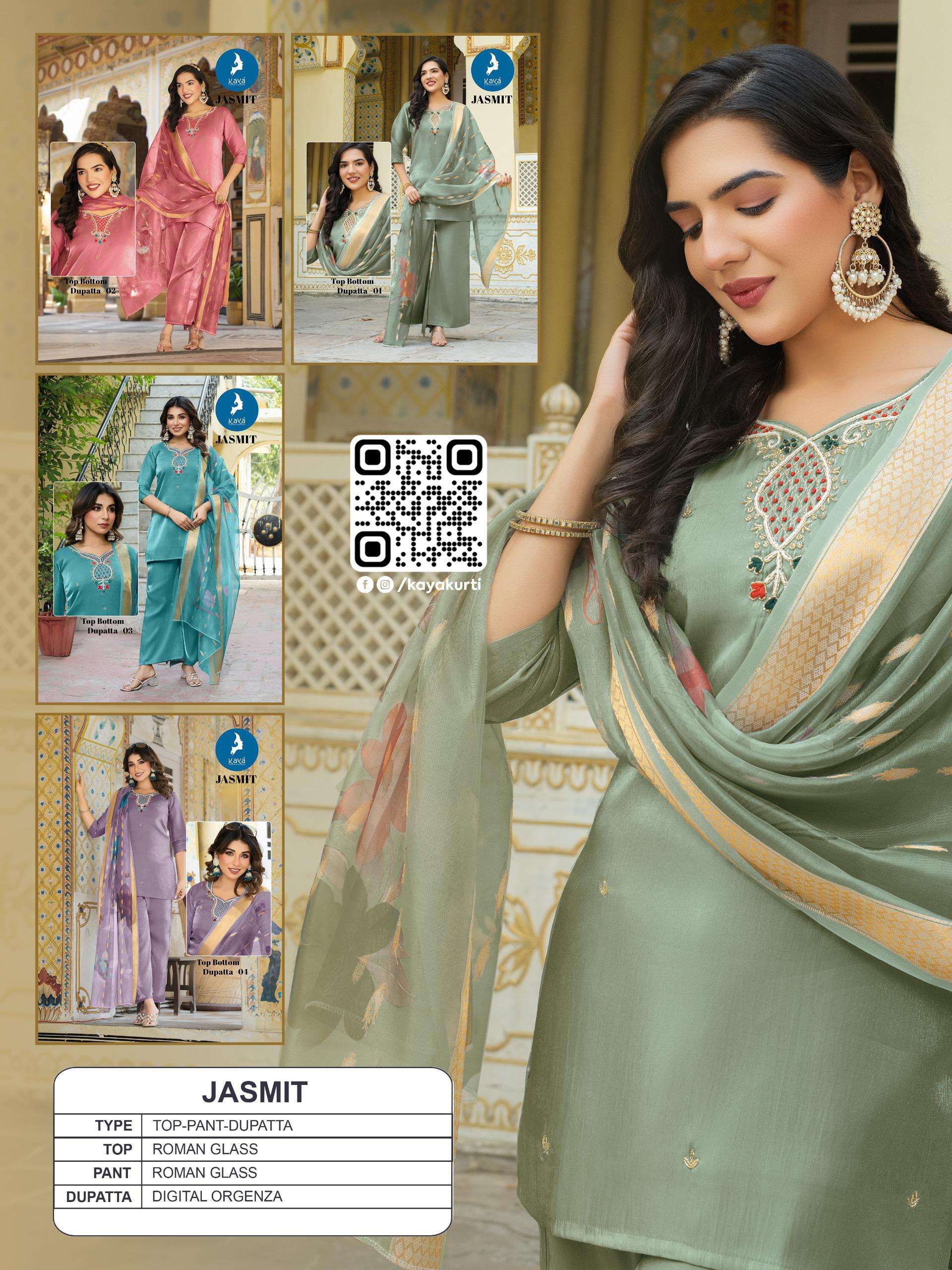 KAYA KURTI JASMIT READY TO WEAR 3 PIECE PLAZZO CONCEPT INDIAN FESTIVAL ...