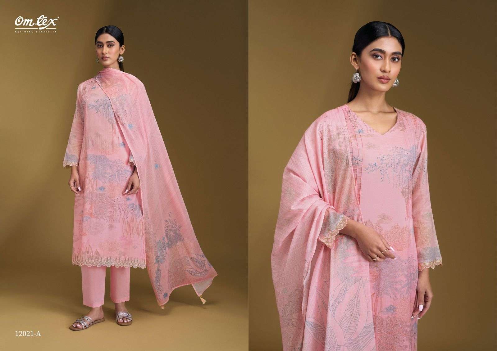 OMTEX SRUTIKA MAL CHANDERI SILK DIGITAL SALWAR SUIT TOP INDIA BRAND ...