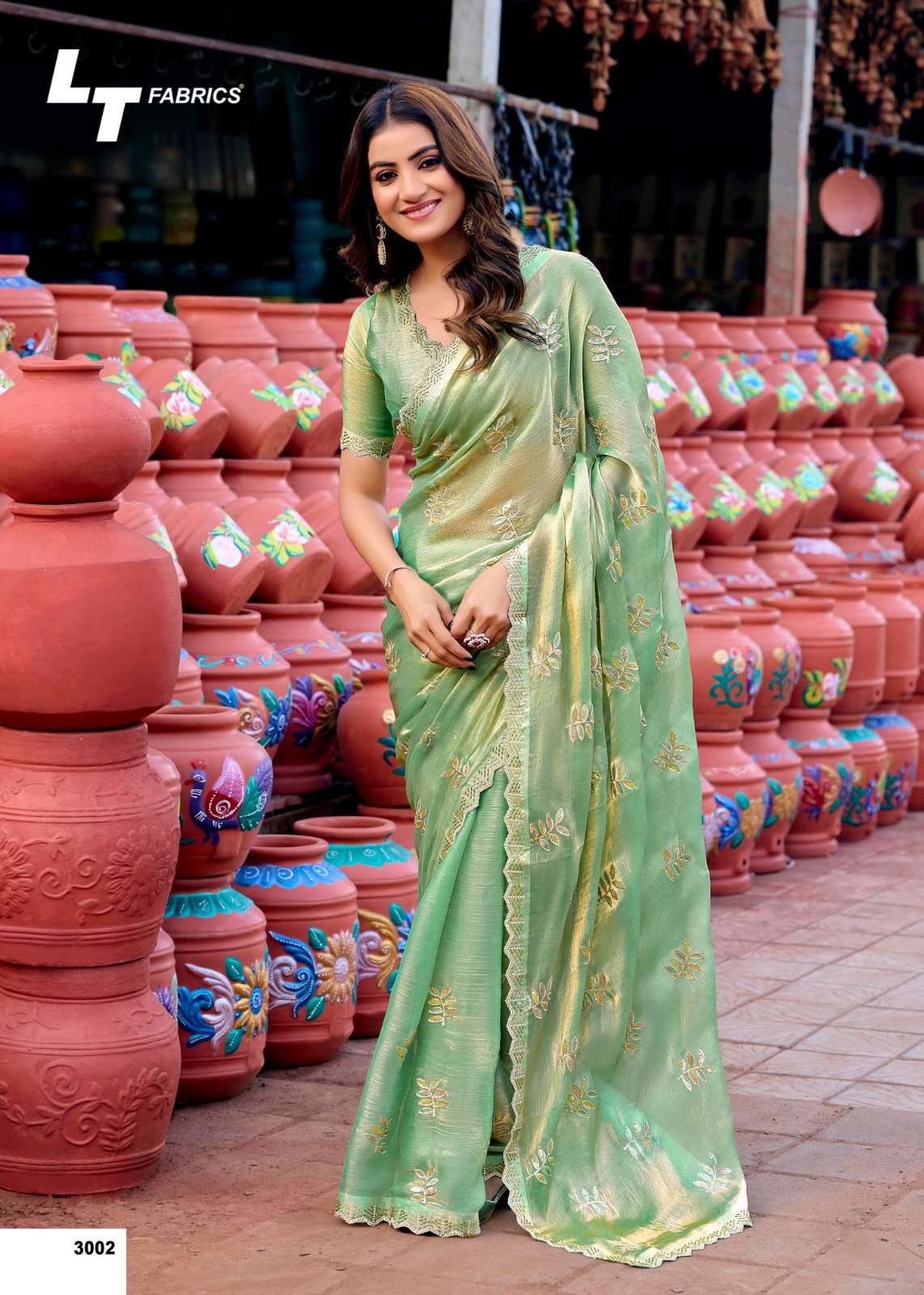 LT FASHION PRIMARK VOL 30 PN CLOUD WITH HEAVY EMBROIDERY WORK SAREE ...